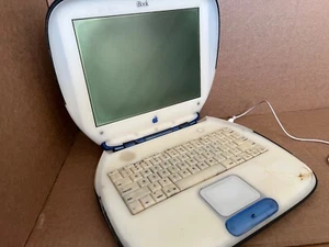iBook G3 Indigo M6411 Clamshell PPC 366mhz Panther 10.3 10GB HD 192MB RAM PARTS - Picture 1 of 20