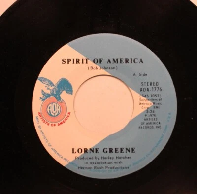 Pop Nm! 45 Lorne Green - Spirit Of America / The International Glass Casket Comp Foto 1 de 2
