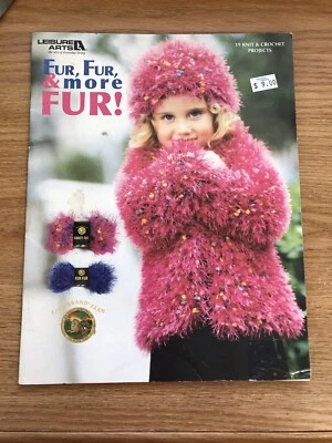 Leisure Arts Fun Fur Pattern Booklet 19 Knit & Crochet Projects, Dog Sweater - Image 1 of 4