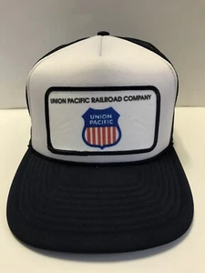 RARE Authentic Vintage Union Pacific Patch Snapback Trucker Hat Mesh Cap - Picture 1 of 6
