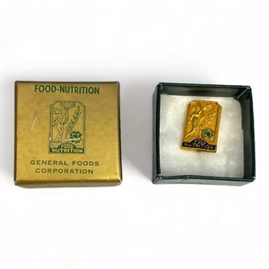 4H County Honor Fair Pin & Box Food Nutrition General Foods Enamel Gold Tone - Picture 1 of 7