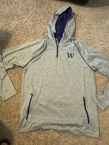 Men’s NCAA Washington Huskies Colosseum Pullover Hoodie Gray / Purple, Medium - Picture 1 of 7