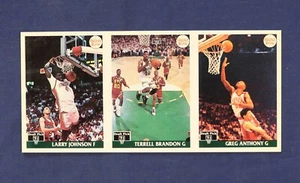 Striscia pannello promozionale prima fila 1991 Larry Johnson Terrell Brandon Greg Anthony come nuova - Foto 1 di 2