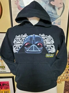Angry Birds Star Wars Youth Small Hoodie Sweatshirt Piggy Vader Stormtroopers - Picture 1 of 4