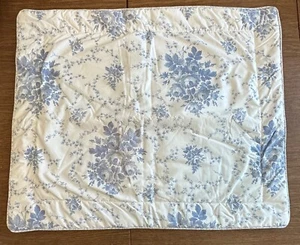 Laura Ashley Blue and White Floral Cotton Standard Sham EUC - Picture 1 of 10