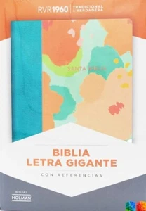 BIBLIA RVR 1960 LETRA GIGANTE FLORAL SÍMIL PIEL - Picture 1 of 1