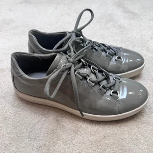 Scarpe stringate Ecco Fara sneaker grigio vernice da donna taglia 37 US 6,5 - Foto 1 di 8