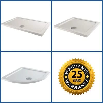 Shower Tray Enclosure Slimline Square Rectangle Quadrant Wet Room FREE Waste