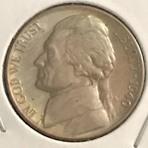 U.S. Jefferson Nickel Gem BU Wonder Color 1940-D - Picture 1 of 2