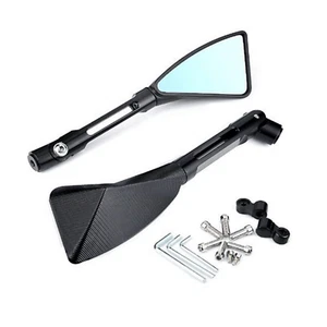 CNC Black billet rear view side mirrors Kawasaki Z300 Z800 Z1000 ER-6F ER-6N VN - Picture 1 of 6