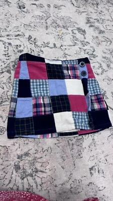 Talbots Madras Patchwork Skirt Girls Size 6/7 Corduroy I - Image 1 of 4