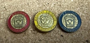 **Vintage**Little League Baseball - 2 Senior League/1 Senior District Lapel Pins - Picture 1 of 1