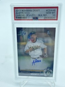 2017 Bowman Chrome Draft Austin Beck 1st Prospect Auto Autograph #CDA-AB PSA 10