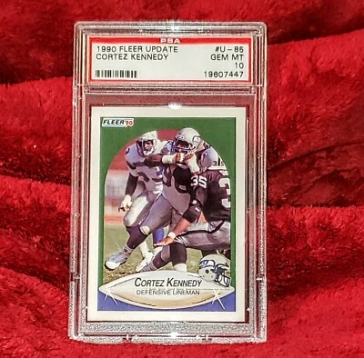CORTEZ KENNEDY 1990 FLEER UPDATE #U-85 HALL OF FAMER RC HOF PSA 10 🔥  - Image 1 of 2