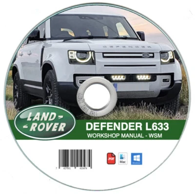 Land Rover Defender L633 (2019-2023) manuale officina - repair manual on cd - Immagine 1 di 4