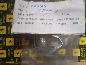 FERRARI 599 612 FRONT SUSPENSION SPACER 2,5mm - Picture 1 of 1