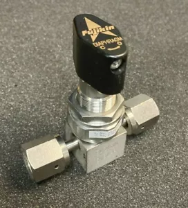 FUJIKIN AH4N0000 MANUAL SHUT-OFF DIAPHRAGM VALVE - Picture 1 of 5