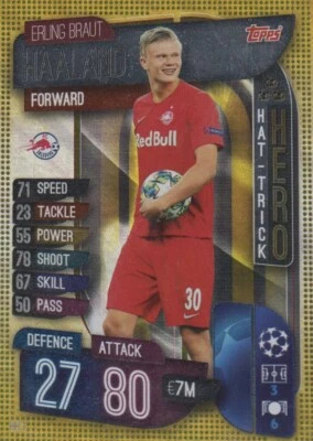 Erling Haaland Topps 2019/20 Match Attax HH1 Hat GOLD Bundesliga Rookie Card RC - Image 1 of 4