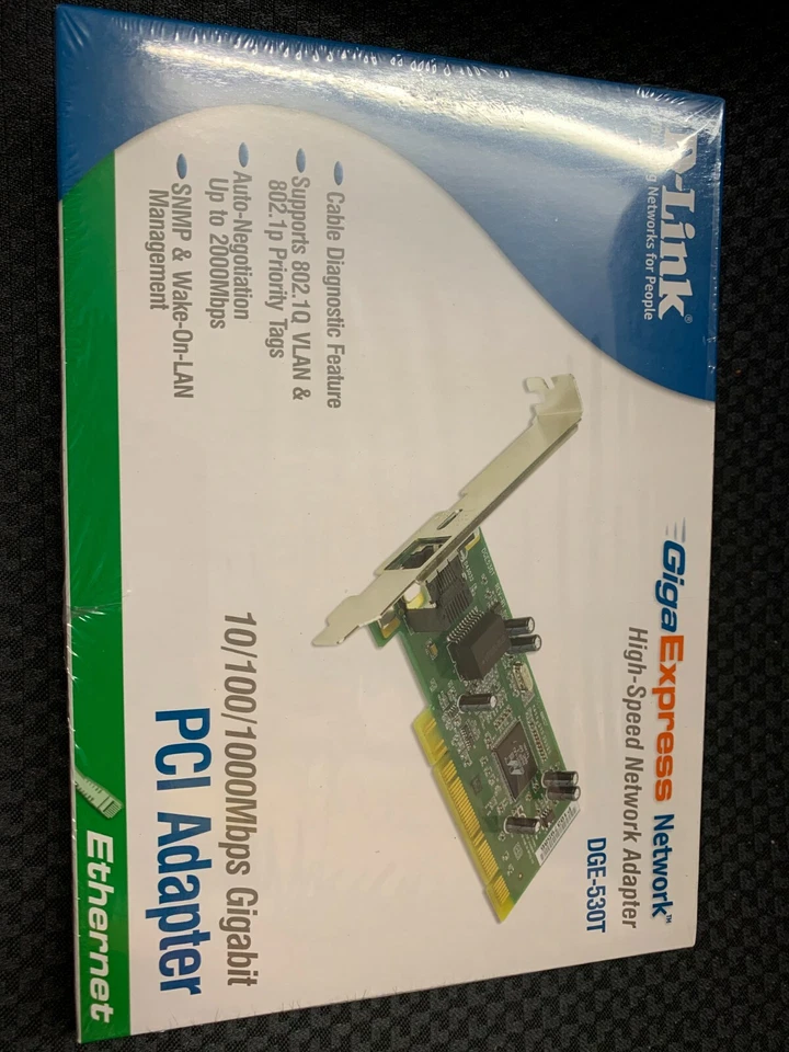 D-Link DGE-530T 10/100/1000Mbps Gigabit Ethernet PCI Adapter Network Card RJ45 - Image 1 of 1