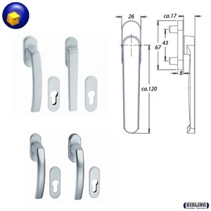 Balkontür Rosettengarnitur Hoch / Nieder für Rolladen - o. beidseitig Hoch/ Hoch - Bild 1 von 7