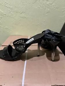 Claude Montana Blu A89 Beby Kid High Heel Pump Sandal Black Size 7.5 MSRP $225 - Picture 1 of 5