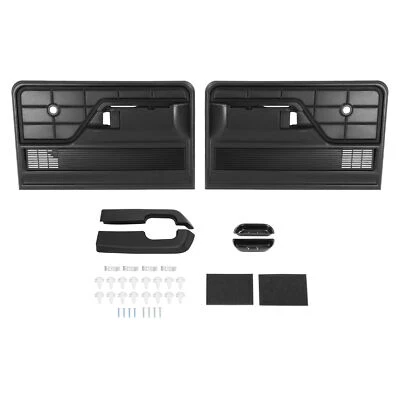 Pair Inner Door Panel Kit Black  For Ford F-Series Bronco Truck 1973-1979 Foto 1 de 4