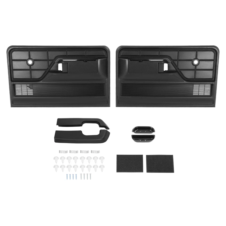 Pair Inner Door Panel Kit Black  For Ford F-Series Bronco Truck 1973-1979 Foto 1 de 4