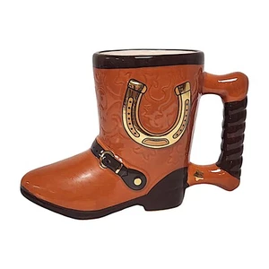 3D Cowboy Boot Mug Unique Ceramic Coffee Mug with 300ml Capacity - Picture 1 of 15