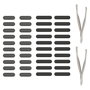 40 Pcs 0.87"/0.63"x0.2" Phone Dustproof Net Sticker Speaker Cover Black - Photo 1 sur 7