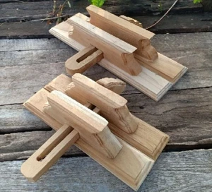 2er Set Holz Türschlösser Riegel Griffe Teak Thai Handarbeit Antik Wohndeko - Bild 1 von 12