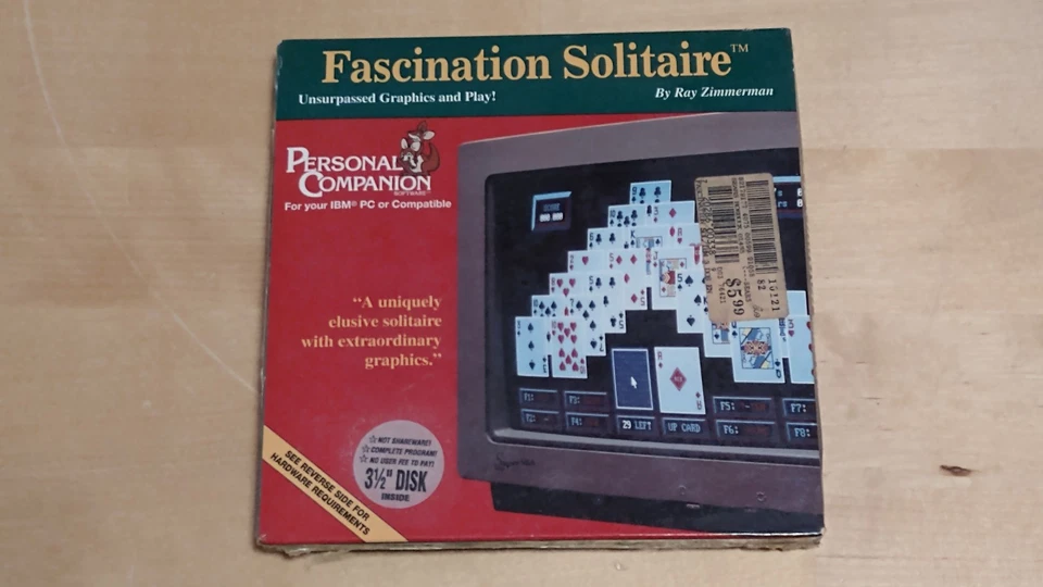 Fascination Solitaire - Personal Companion Software (PC, Floppy, 1992) - Neu/New - Bild 1 von 2