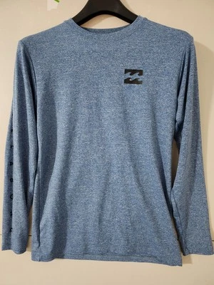 Camisa Billabong Niños 16 Azul Rashguard Manga Larga Calce Suelto Surf Playa UPF 50+ Foto 1 de 4