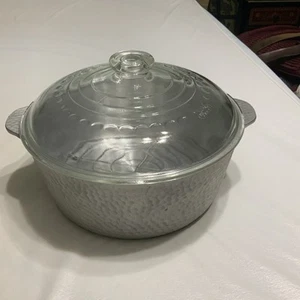 NEW VTG Wagner Hammered Gourmet Ware Dutch Oven Roaster 3248 w/Glass Lid 10” - Picture 1 of 14