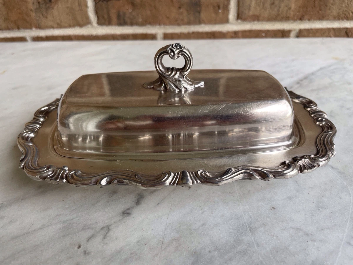 FB Rogers Silver Coin Antique US Silver-Plated Butter Dishes for