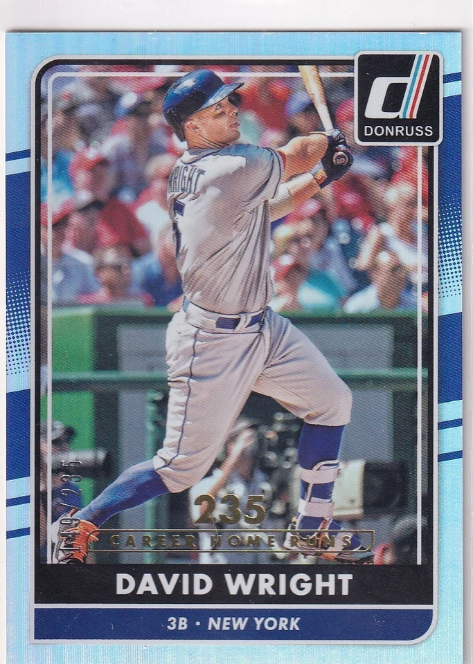 DAVID WRIGHT/170 DONRUSS CARRERA STAT LINE PARALELO METS #170 2016 16 PANINI Foto 1 de 1