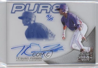 2014 Leaf Trinity Pure Auto Blue /25 Ti'quan Forbes #P-TF1 Auto - Image 1 of 2