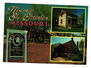 Historic St Charles Missouri Postcard Main Street State Capitol Buildings SSI - Picture 1 of 2