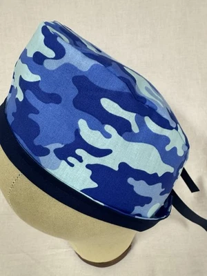 Men/Women Surgical Scrub Cap Skull/Chemo Hat Lined Camo Camouflage Cotton - Image 1 of 3