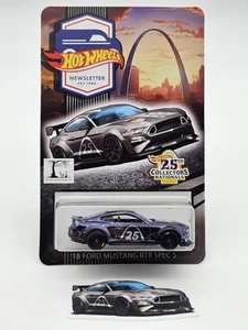 Hot Wheels Nationals St. Louis Newsletter 18 Ford Mustang RTR Black #54+sticker - Picture 1 of 8