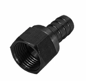 Extremo de manguera de montaje recto 1/2 pulgada púas a 10 AN hembra aluminio giratorio negro 98203 - Imagen 1 de 1