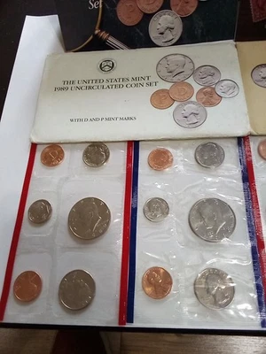 U.S. Mint Sets 1989 & 1990 D & P Uncirculated Coins In Original Packaging W/ COA - Image 1 of 4