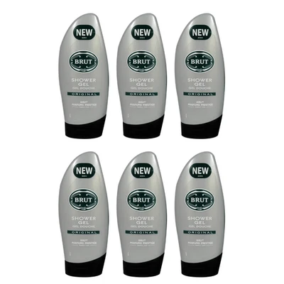 Brut Shower Gel Original Perfume Prestige Body Wash for Men 250 ml - Pack of 6