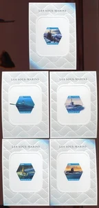 LY406 2021 SUBMARINES SHIPS MILITARY TRANSPORT WORLD WAR ! CARDBOARD 5BL MNH - Picture 1 of 1