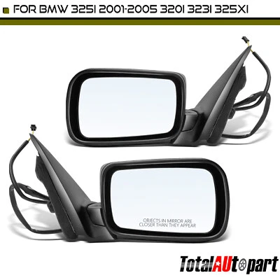 Espelho elétrico 2 peças com energia aquecida dobrável para BMW E46 320i 01-05 325i 325xi 330i - Imagem 1 de 4