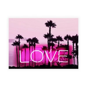 Stampa su Tela su Carta Poster o Quadro Carr Hailey Neon Love Palms PB - Imagen 1 de 2