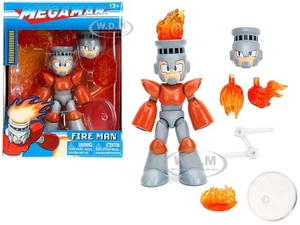 FIRE MAN 5.5" MOVEABLE FIGURE W/ACCESSORIES & ALTERNATES MEGA MAN BY JADA 34222 - Picture 1 of 7