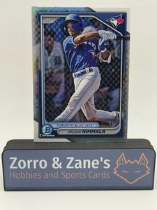 ARJUN NIMMALA 2024 Bowman DRAFT - Chrome REFRACTOR #BDC-102 Toronto BLUE JAYS - Picture 1 of 2