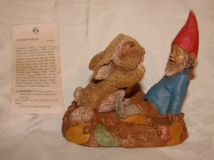 1995 Timothy Wolfe COTTON TALES Gnome Rabbit Resin Figurine # 21 #6308 - Picture 1 of 8