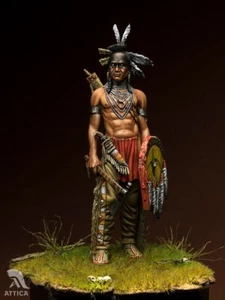 Soldado de juguete en miniatura pintado nativo americano 75 mm Blackfoot Warrior | Museo - Imagen 1 de 4