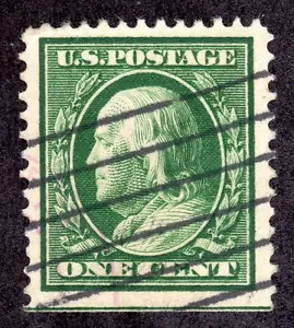 US # 374 (1910) Used, Grade: VF/XF; Benjamin Franklin - Picture 1 of 2